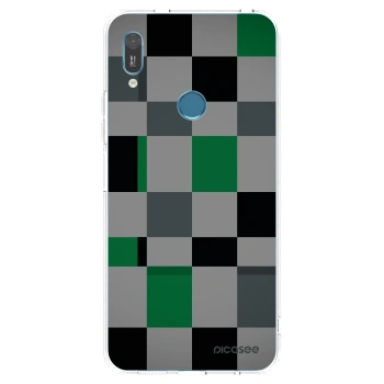 Picasee silikonski prozorni ovitek za Huawei Y6 2019 - Block Grid