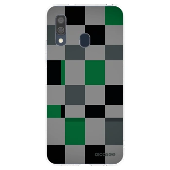 Picasee silikonski prozorni ovitek za Samsung Galaxy A40 A405F - Block Grid