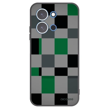Picasee silikonski črni ovitek za Xiaomi Redmi 15C 4G - Block Grid