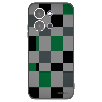 Picasee silikonski črni ovitek za Xiaomi Redmi 15C 5G - Block Grid