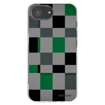 Picasee silikonski prozorni ovitek za Apple iPhone 17e - Block Grid