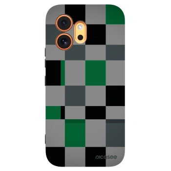 Picasee silikonski črni ovitek za Honor 600 - Block Grid