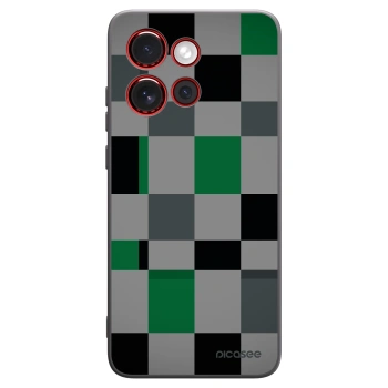 Picasee silikonski črni ovitek za Motorola Edge 60 Neo 5G - Block Grid