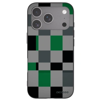 Picasee silikonski črni ovitek za Apple iPhone 18 Pro - Block Grid