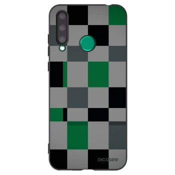 Picasee silikonski črni ovitek za Honor 20 Lite - Block Grid
