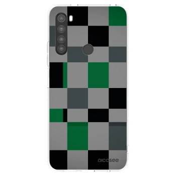 Picasee silikonski prozorni ovitek za Xiaomi Redmi Note 8 - Block Grid