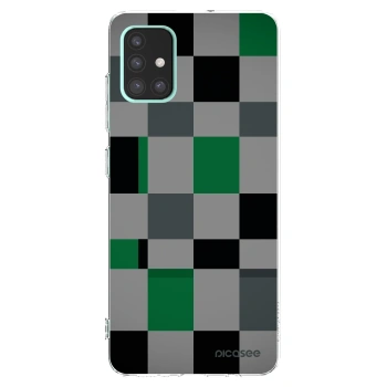 Picasee silikonski prozorni ovitek za Samsung Galaxy A51 A515F - Block Grid