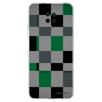 Picasee silikonski prozorni ovitek za Xiaomi Redmi Note 9S - Block Grid