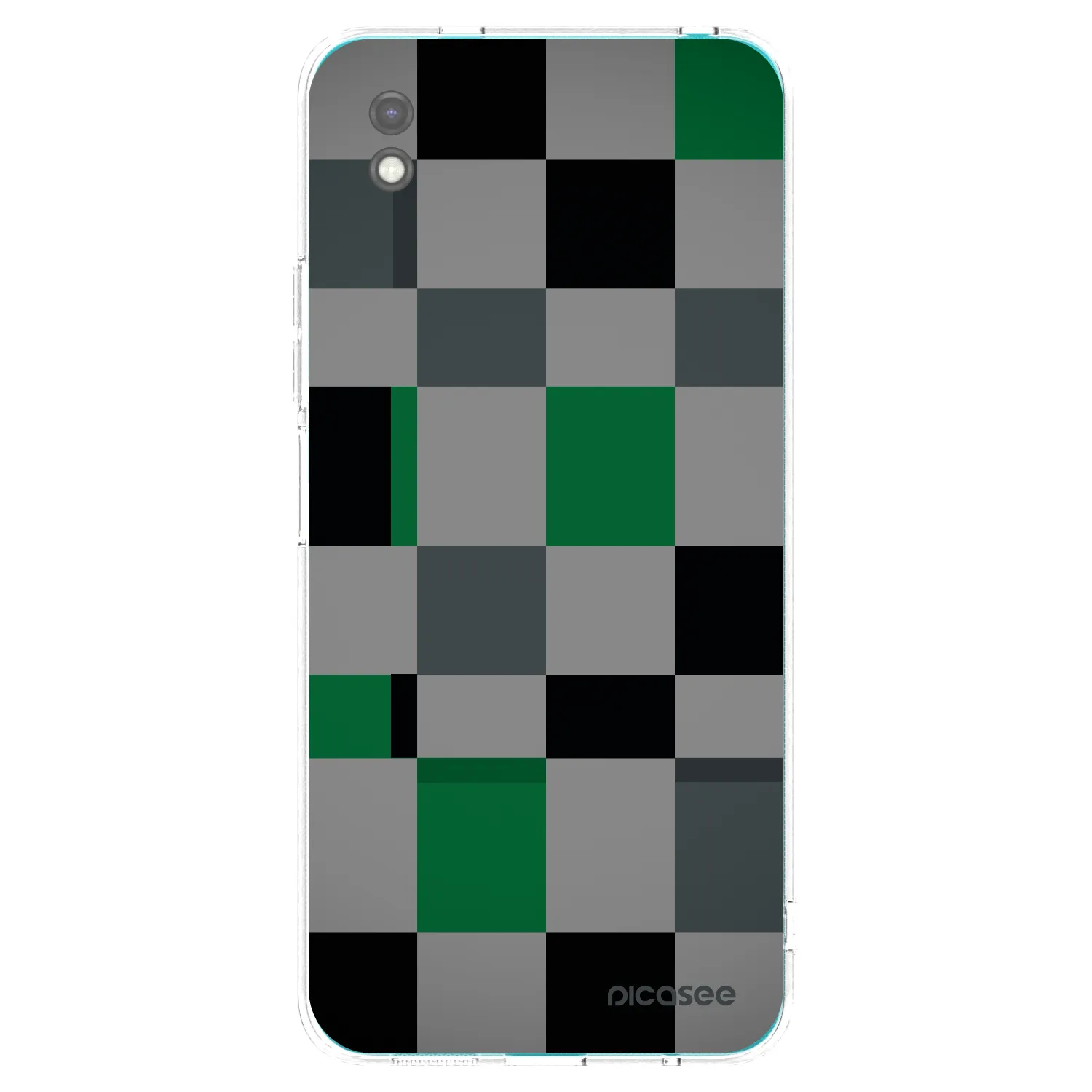 Picasee silikonski črni ovitek za Xiaomi Redmi 9A - Block Grid