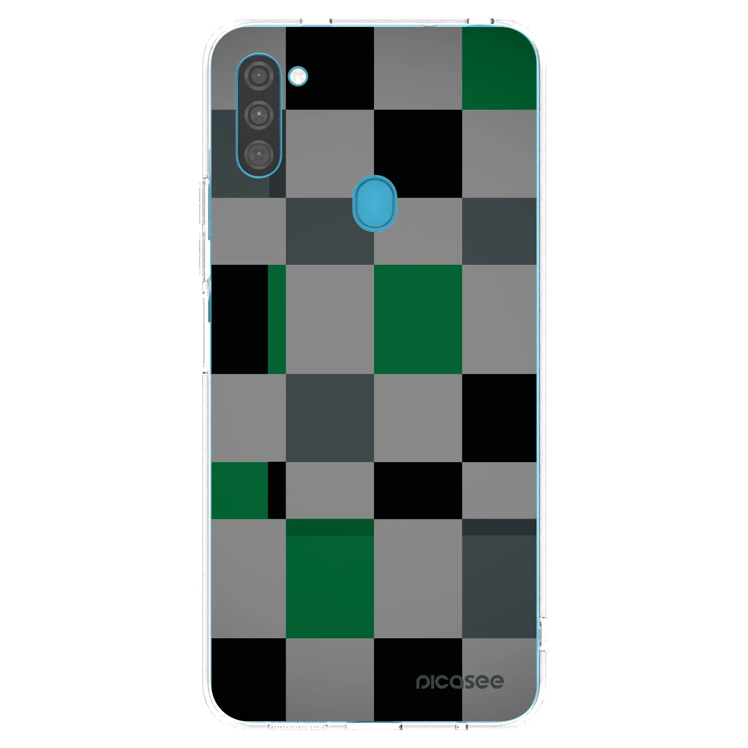 Picasee silikonski prozorni ovitek za Samsung Galaxy M11 - Block Grid