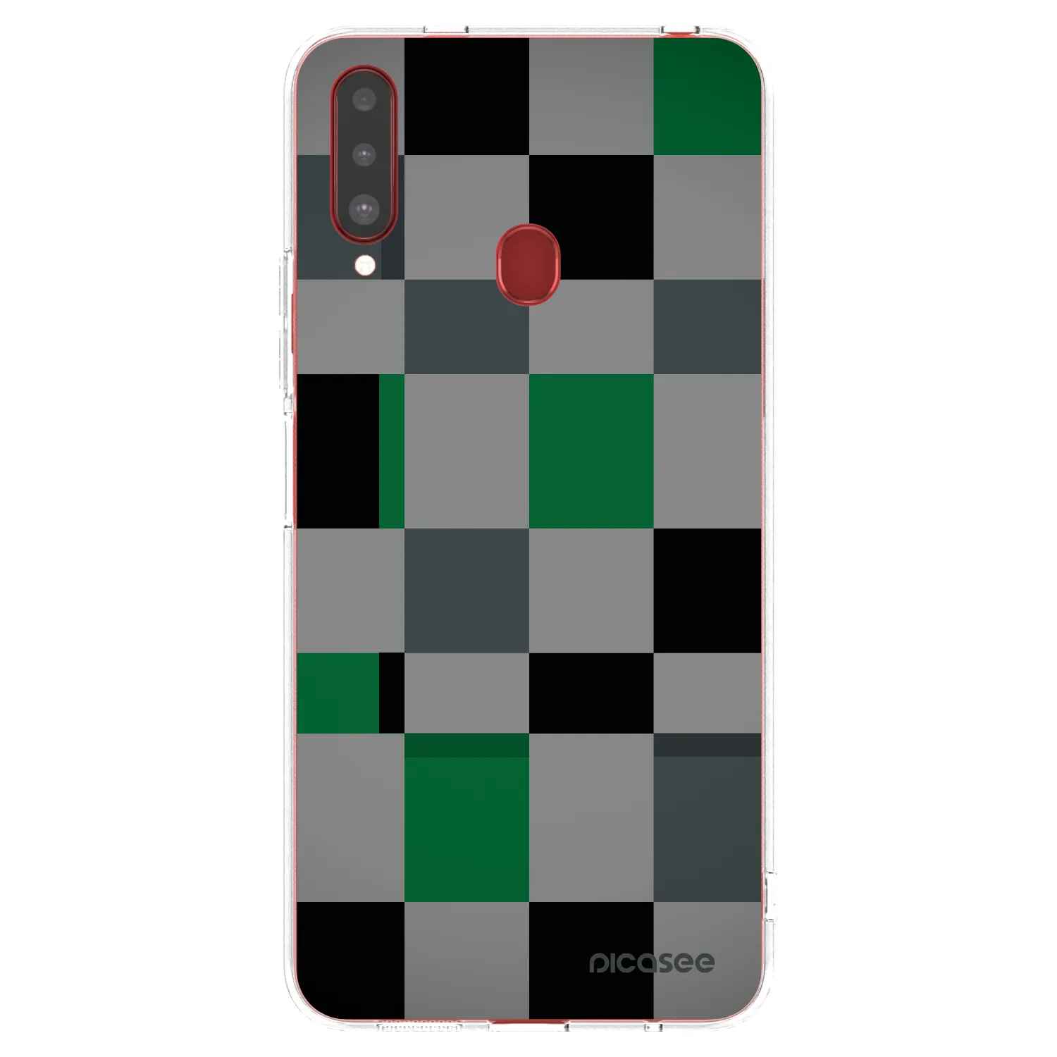 Picasee silikonski prozorni ovitek za Samsung Galaxy A20s - Block Grid