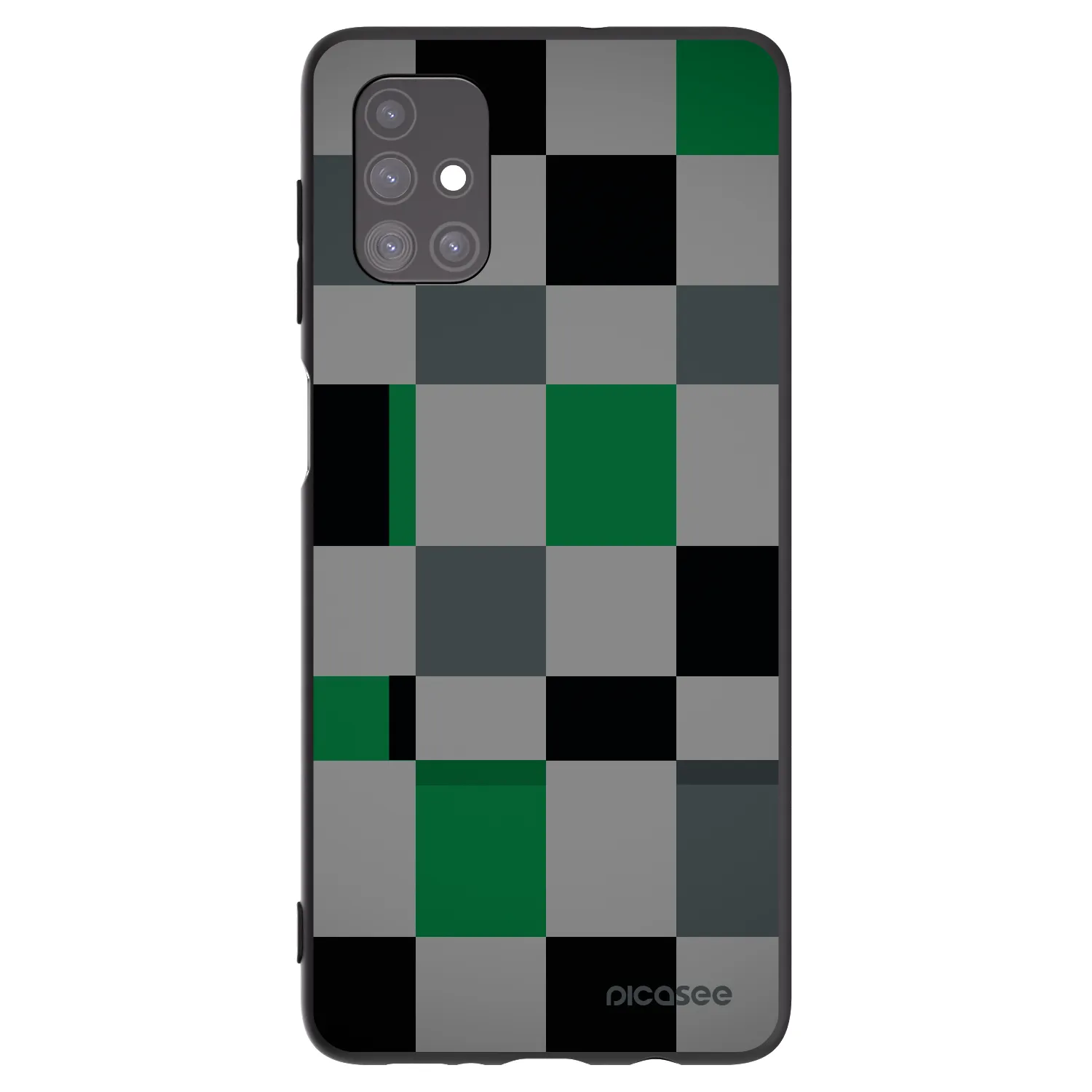Picasee silikonski črni ovitek za Samsung Galaxy M51 M515F - Block Grid