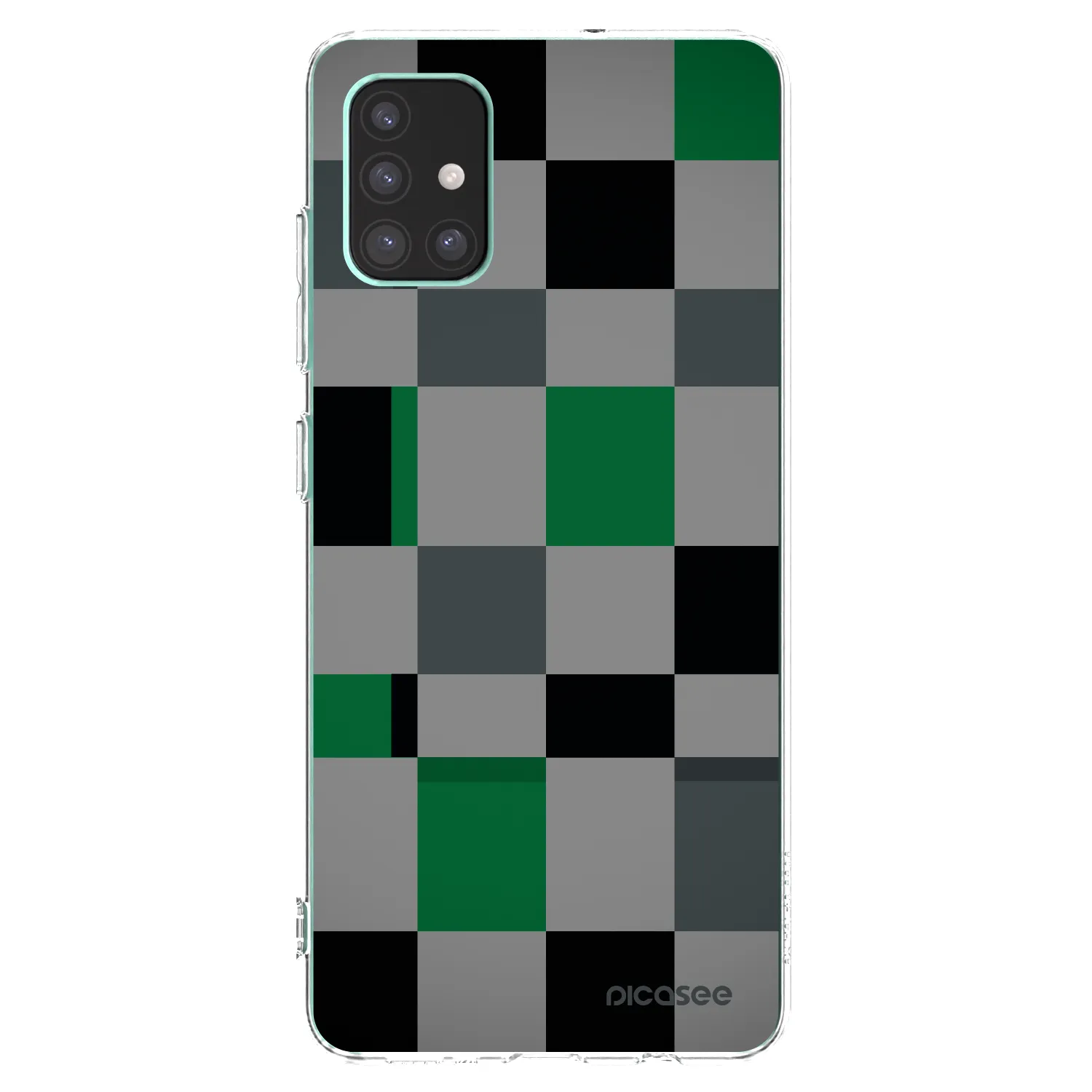 Picasee silikonski prozorni ovitek za Samsung Galaxy M51 M515F - Block Grid