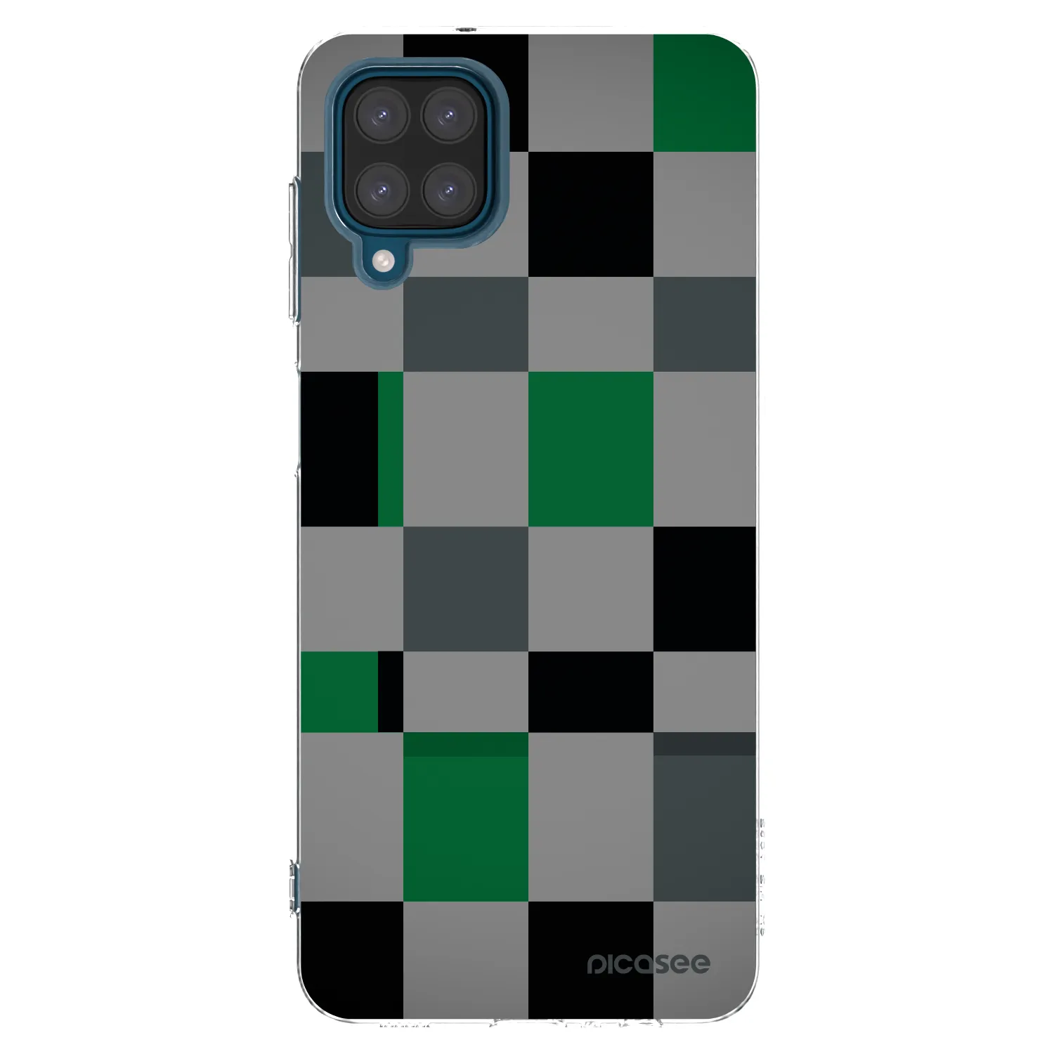 Picasee silikonski prozorni ovitek za Samsung Galaxy A12 A125F - Block Grid