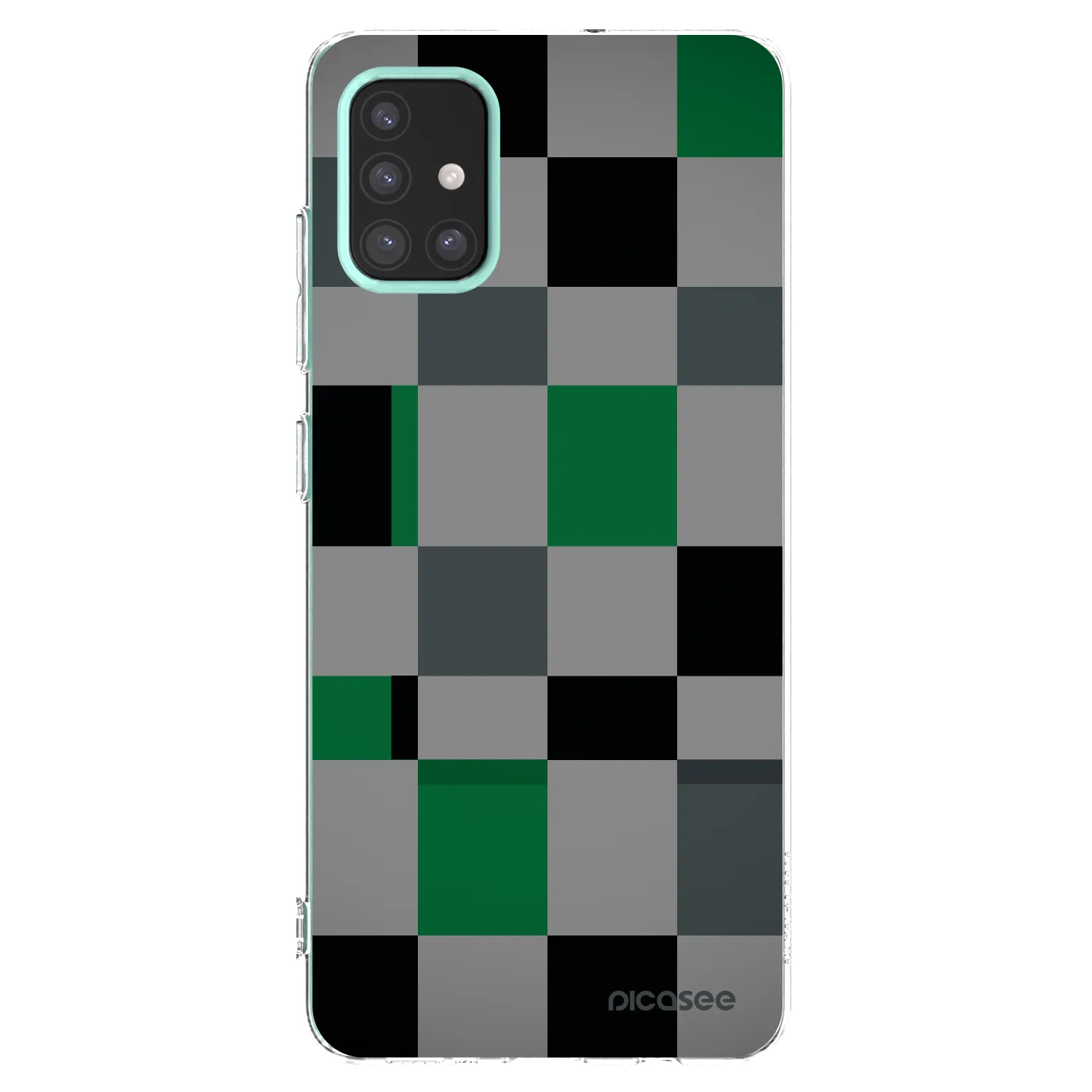 Picasee silikonski prozorni ovitek za Samsung Galaxy M31s - Block Grid