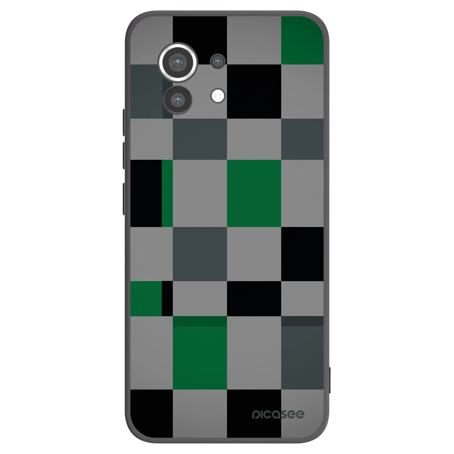 Picasee silikonski črni ovitek za Xiaomi Mi 11 - Block Grid