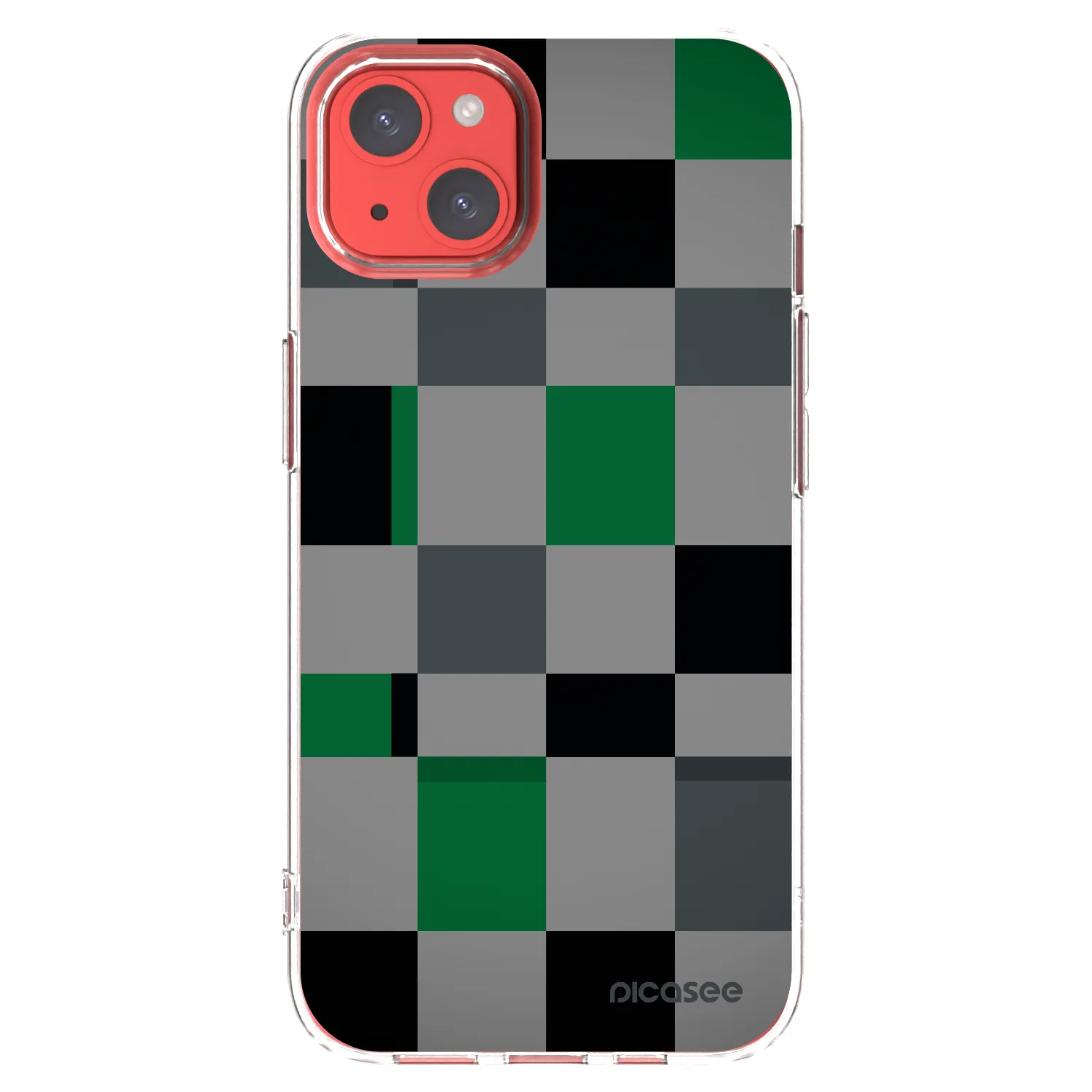 Picasee silikonski prozorni ovitek za Apple iPhone 13 - Block Grid