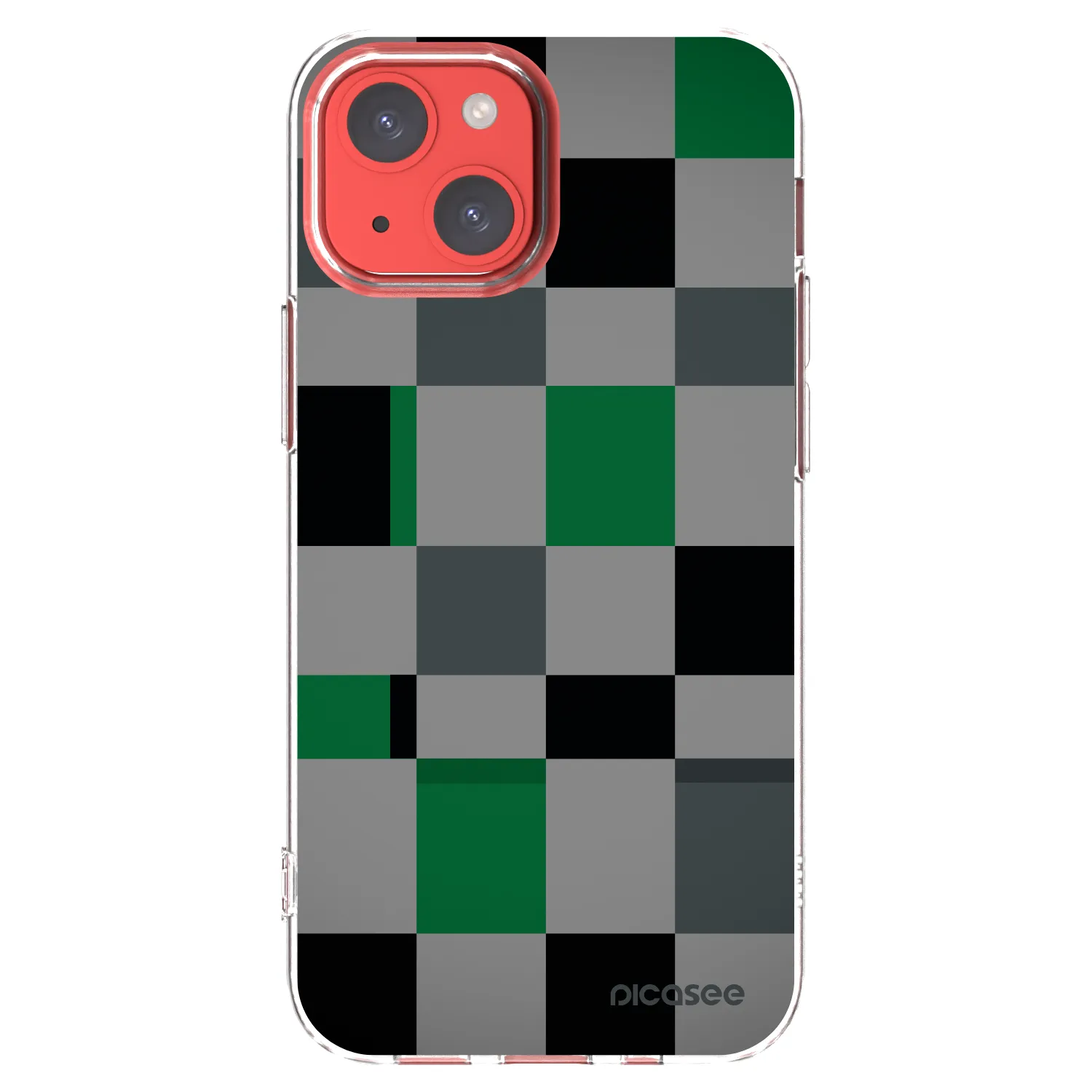 Picasee silikonski prozorni ovitek za Apple iPhone 13 mini - Block Grid