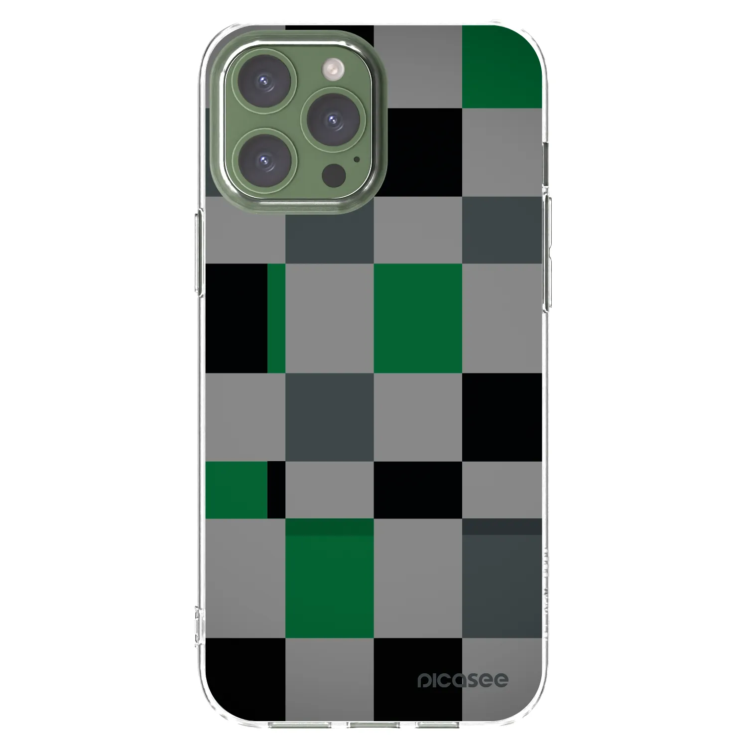 Picasee silikonski prozorni ovitek za Apple iPhone 13 Pro Max - Block Grid