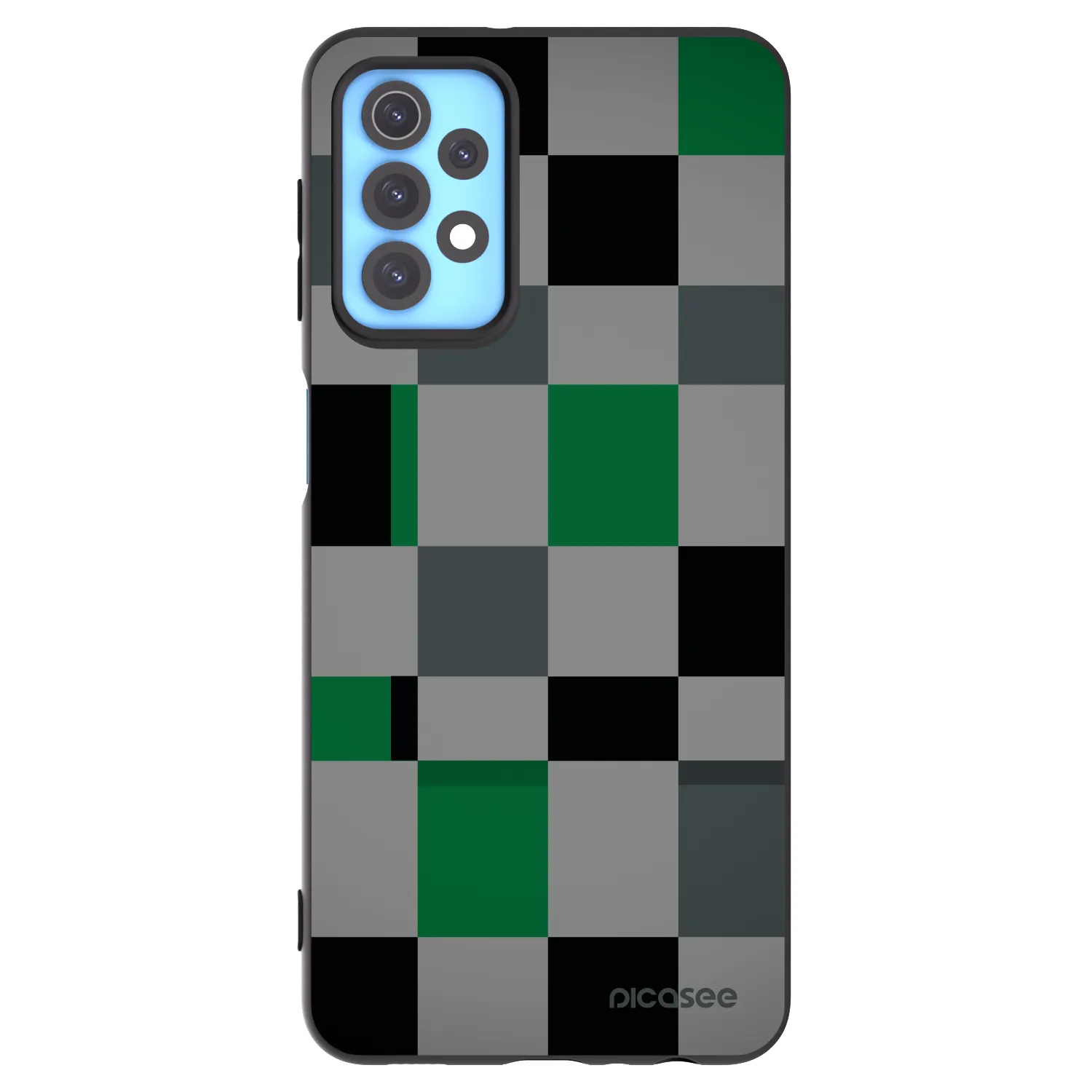 Picasee silikonski črni ovitek za Samsung Galaxy A32 4G SM-A325F - Block Grid