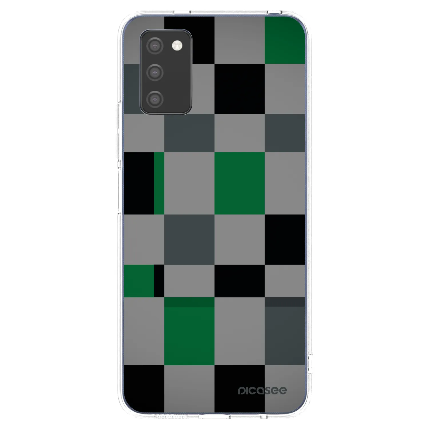 Picasee silikonski prozorni ovitek za Samsung Galaxy A02s A025G - Block Grid