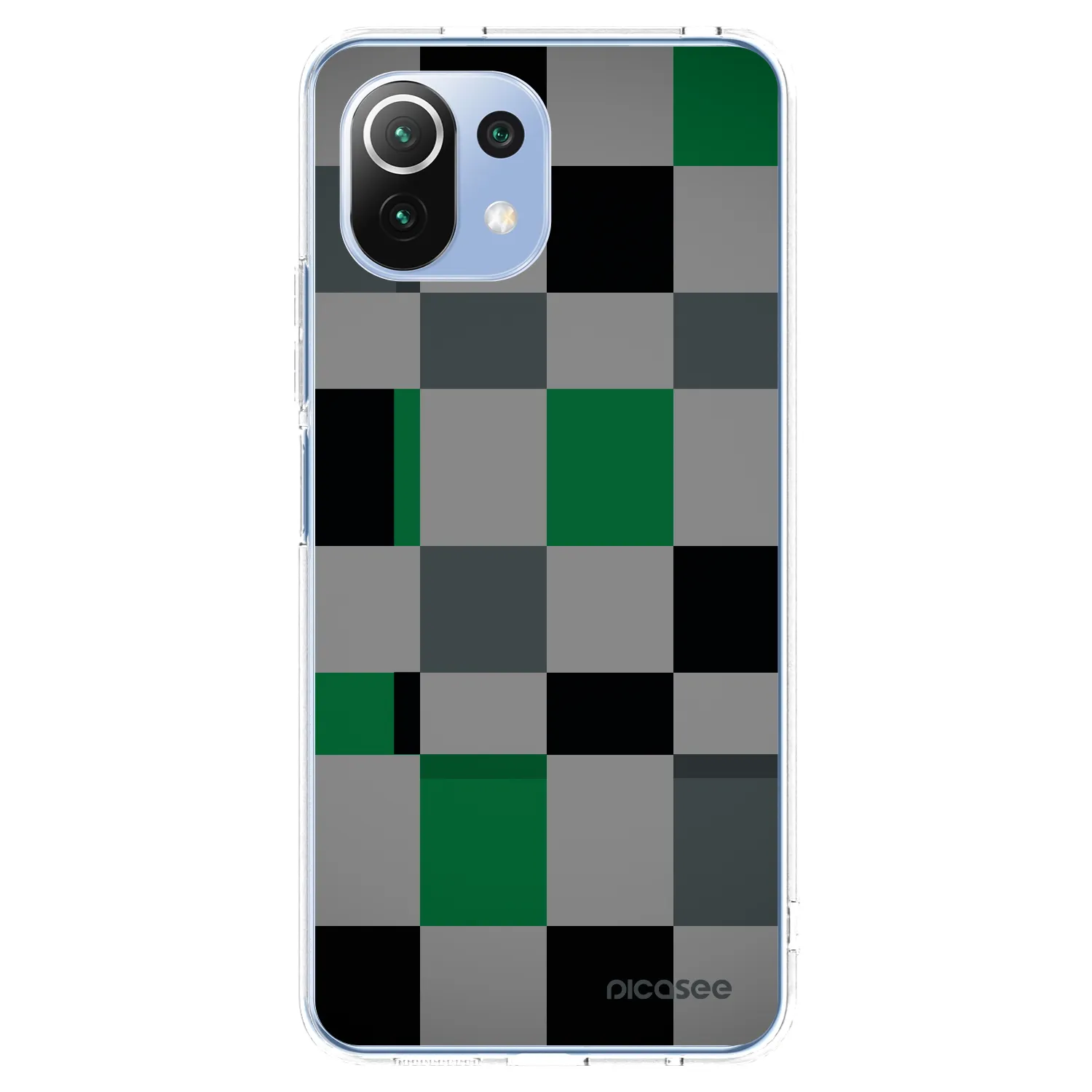 Picasee silikonski prozorni ovitek za Xiaomi 11 Lite 5G NE - Block Grid