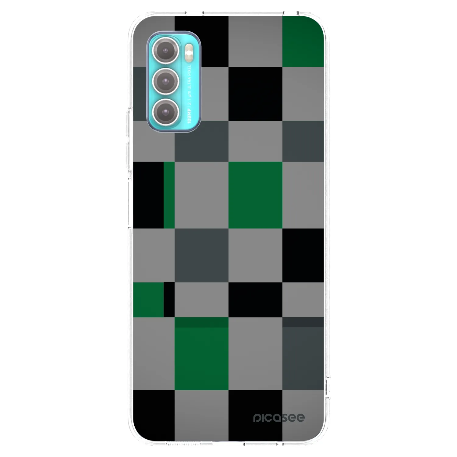 Picasee silikonski prozorni ovitek za Motorola Moto G60 - Block Grid