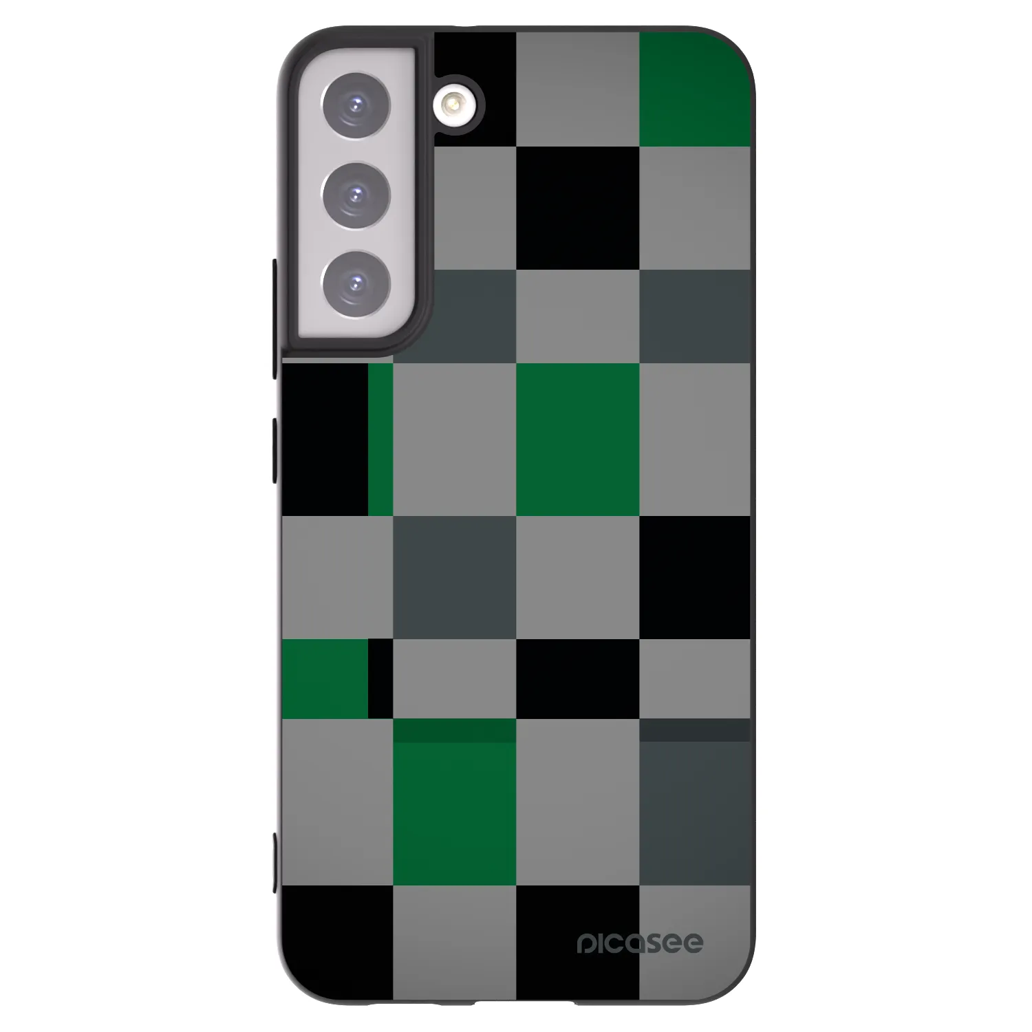 Picasee silikonski črni ovitek za Samsung Galaxy S22+ 5G - Block Grid