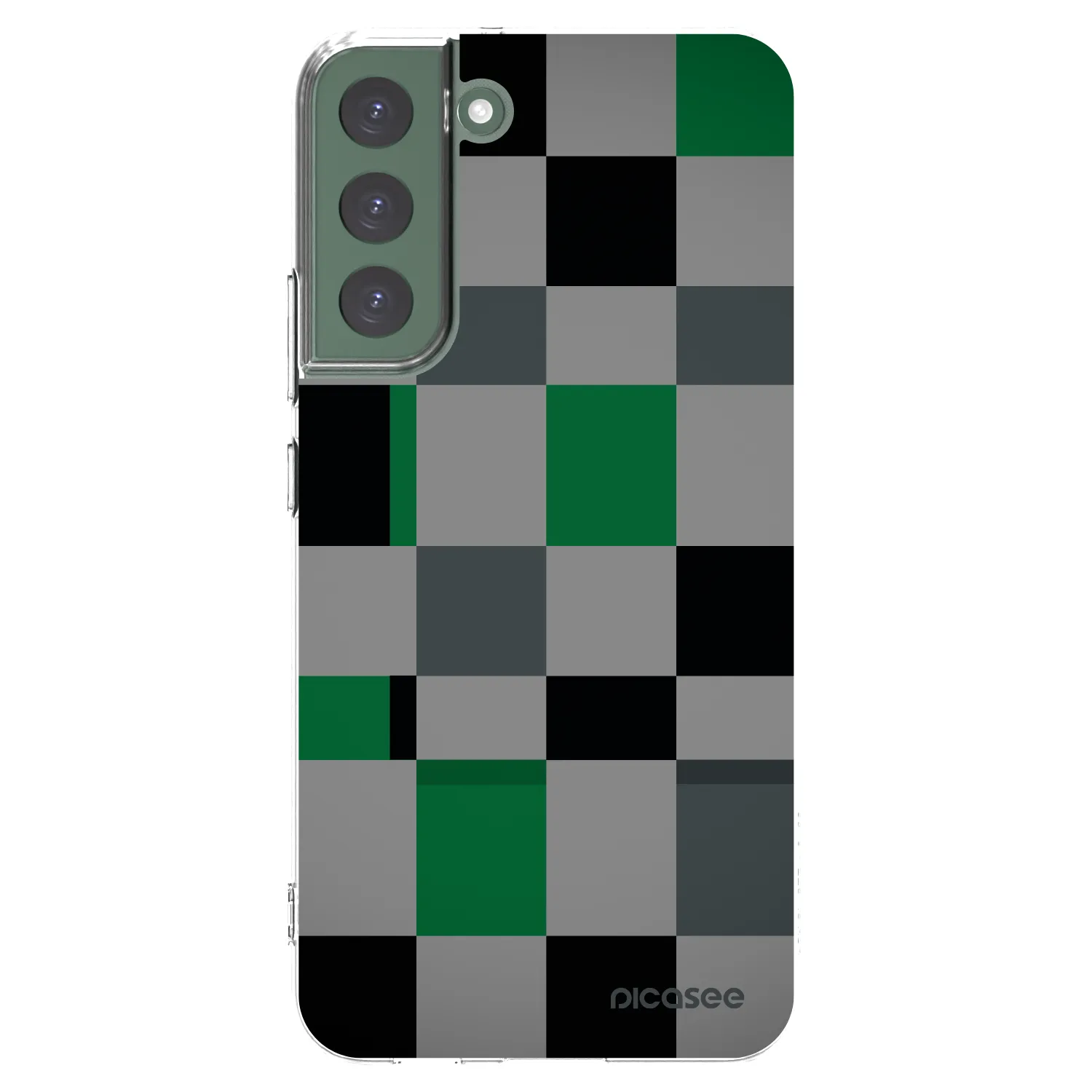 Picasee silikonski prozorni ovitek za Samsung Galaxy S22+ 5G - Block Grid