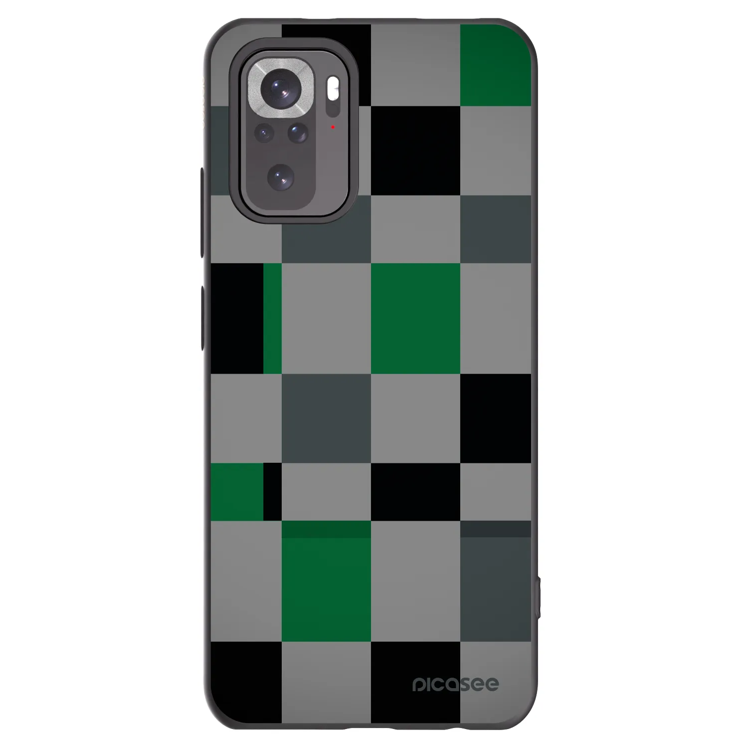 Picasee silikonski črni ovitek za Xiaomi Redmi Note 11S 4G - Block Grid