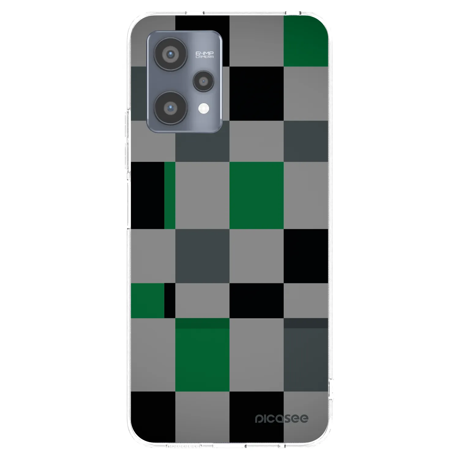 Picasee silikonski prozorni ovitek za Realme 9 Pro 5G - Block Grid