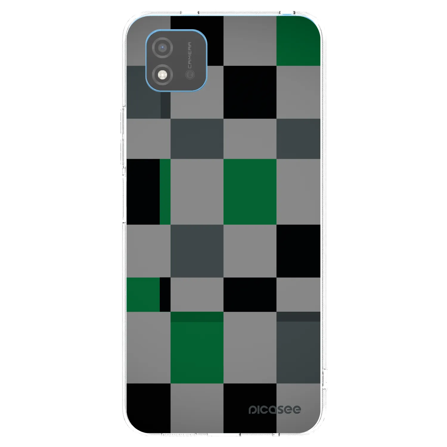 Picasee silikonski prozorni ovitek za Realme C11 (2021) - Block Grid