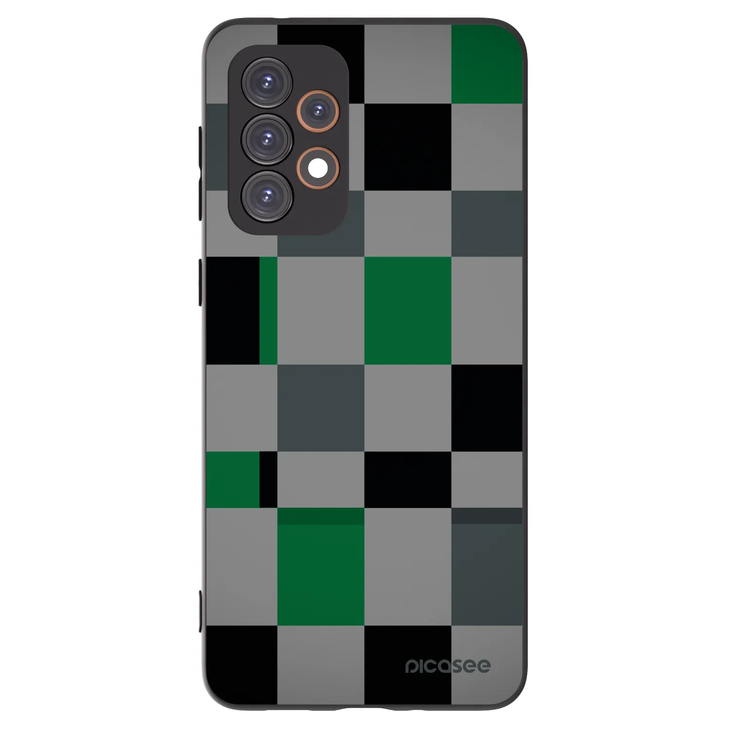 Picasee silikonski črni ovitek za Samsung Galaxy A33 5G A336 - Block Grid