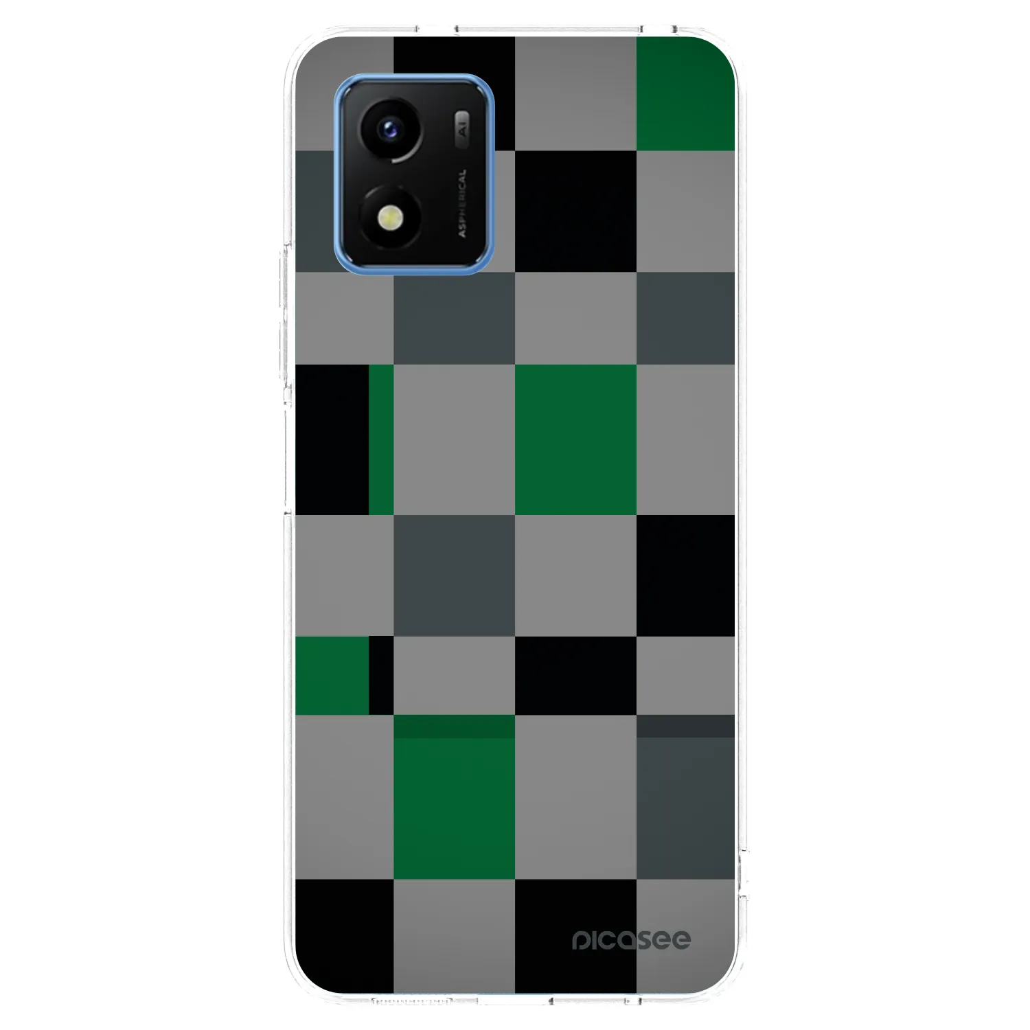 Picasee silikonski prozorni ovitek za Vivo Y01 - Block Grid