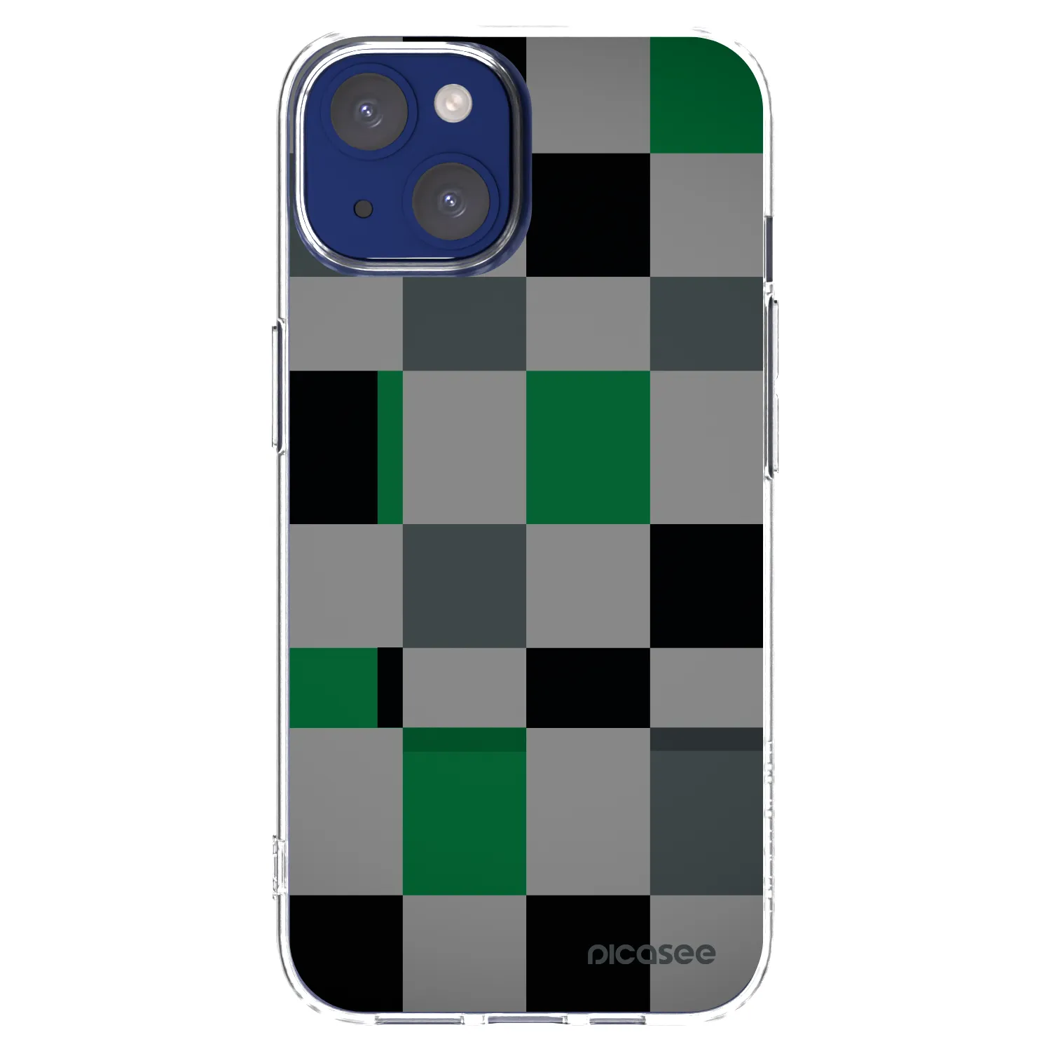 Picasee silikonski prozorni ovitek za Apple iPhone 14 - Block Grid