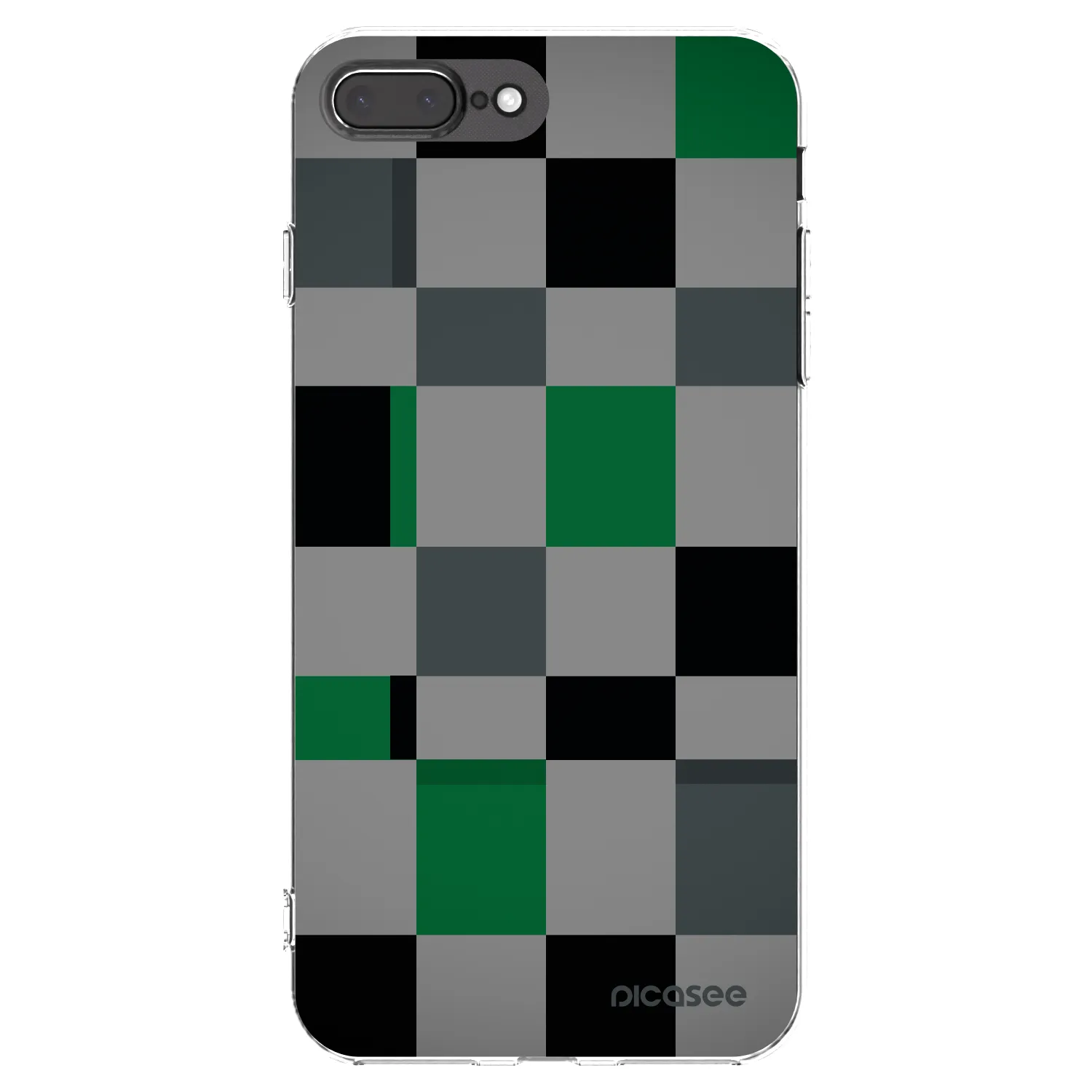 Picasee silikonski prozorni ovitek za Apple iPhone 8 Plus - Block Grid