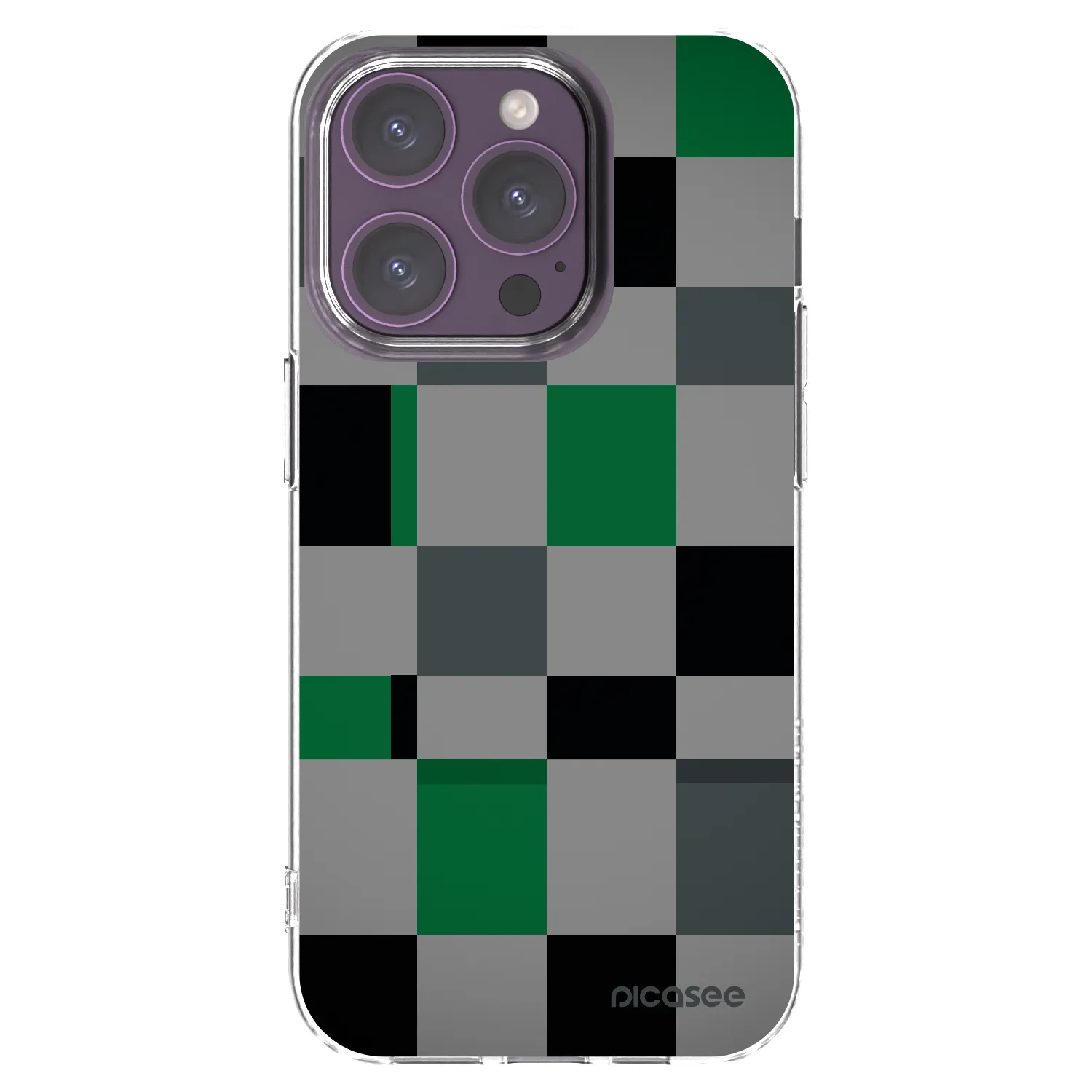 Picasee silikonski prozorni ovitek za Apple iPhone 14 Pro - Block Grid