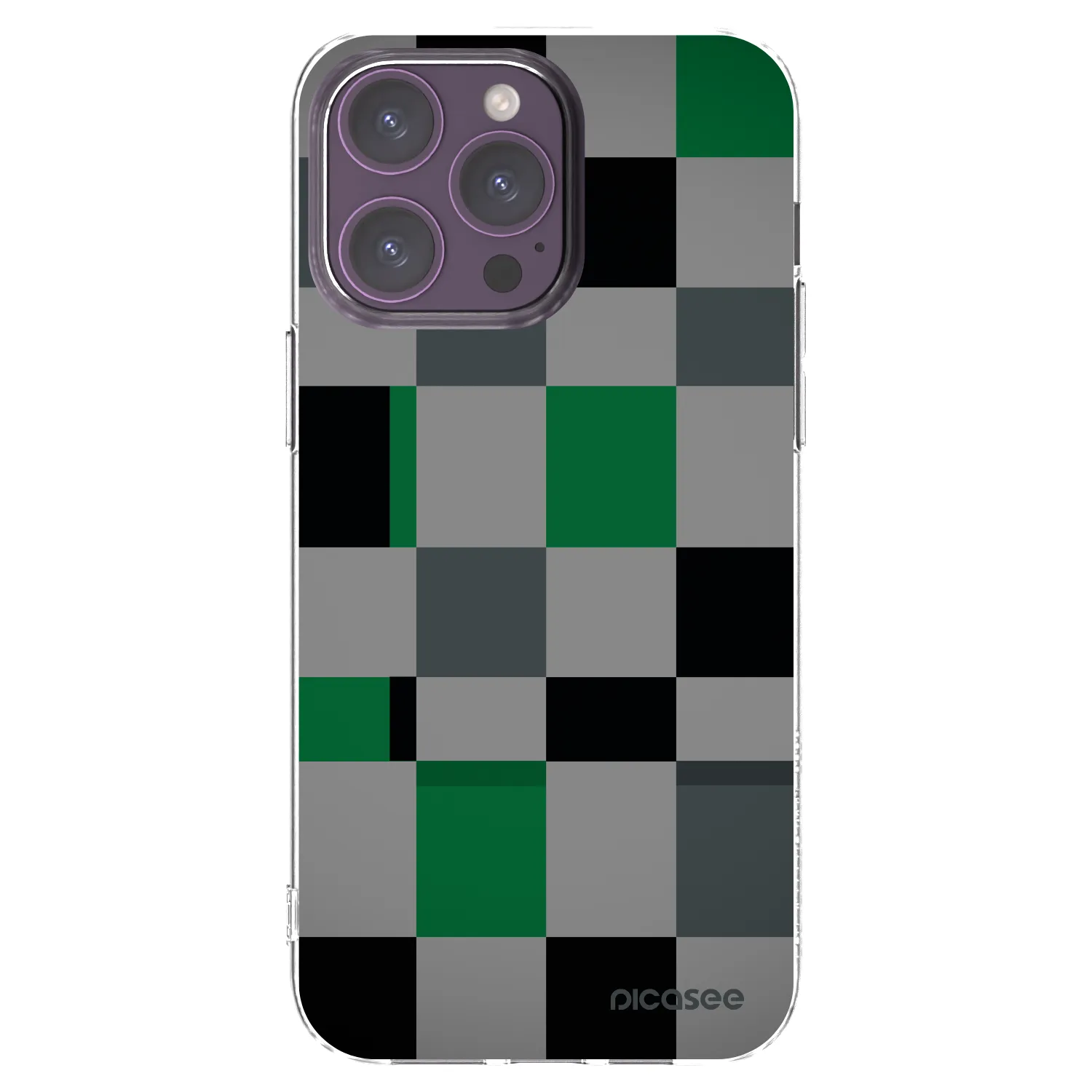 Picasee silikonski prozorni ovitek za Apple iPhone 14 Pro Max - Block Grid
