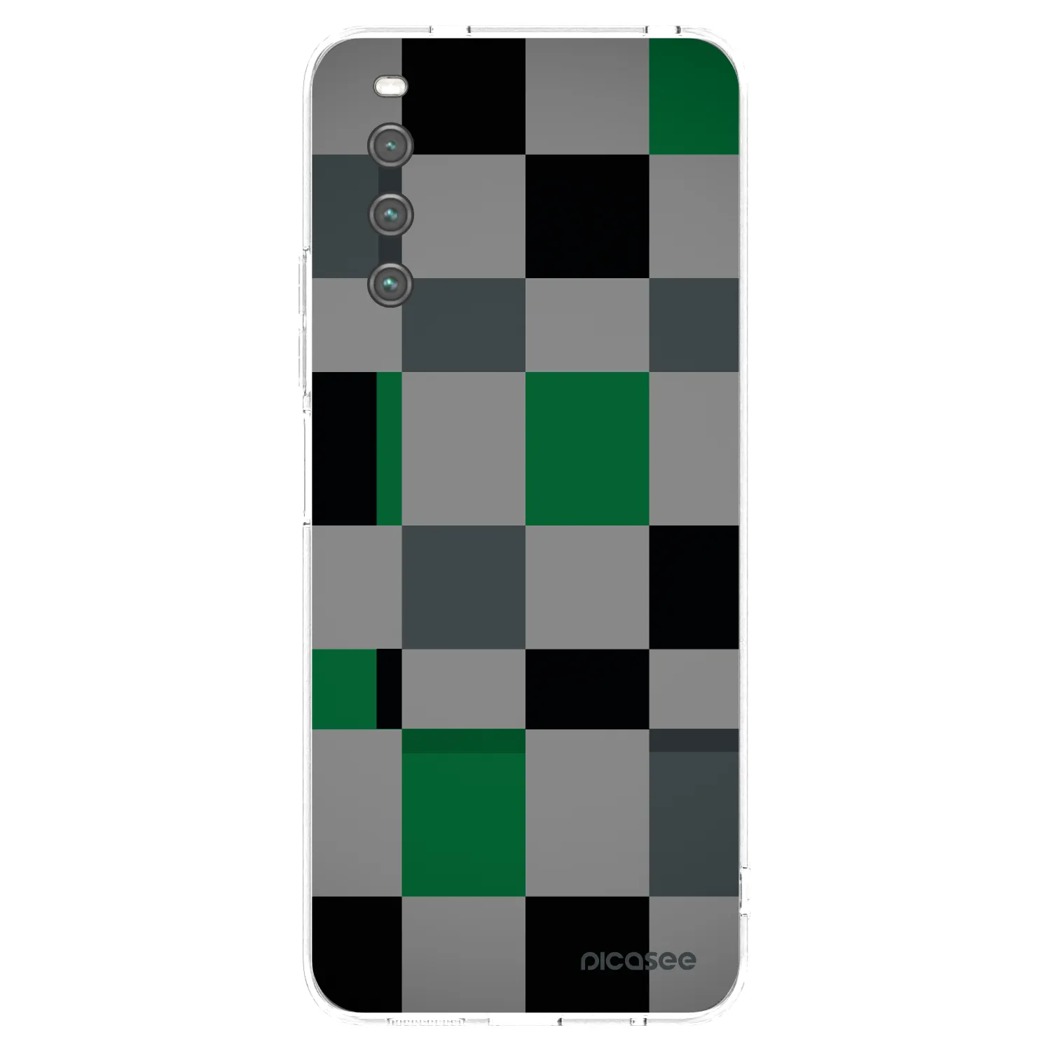 Picasee silikonski prozorni ovitek za Sony Xperia 10 IV 5G - Block Grid