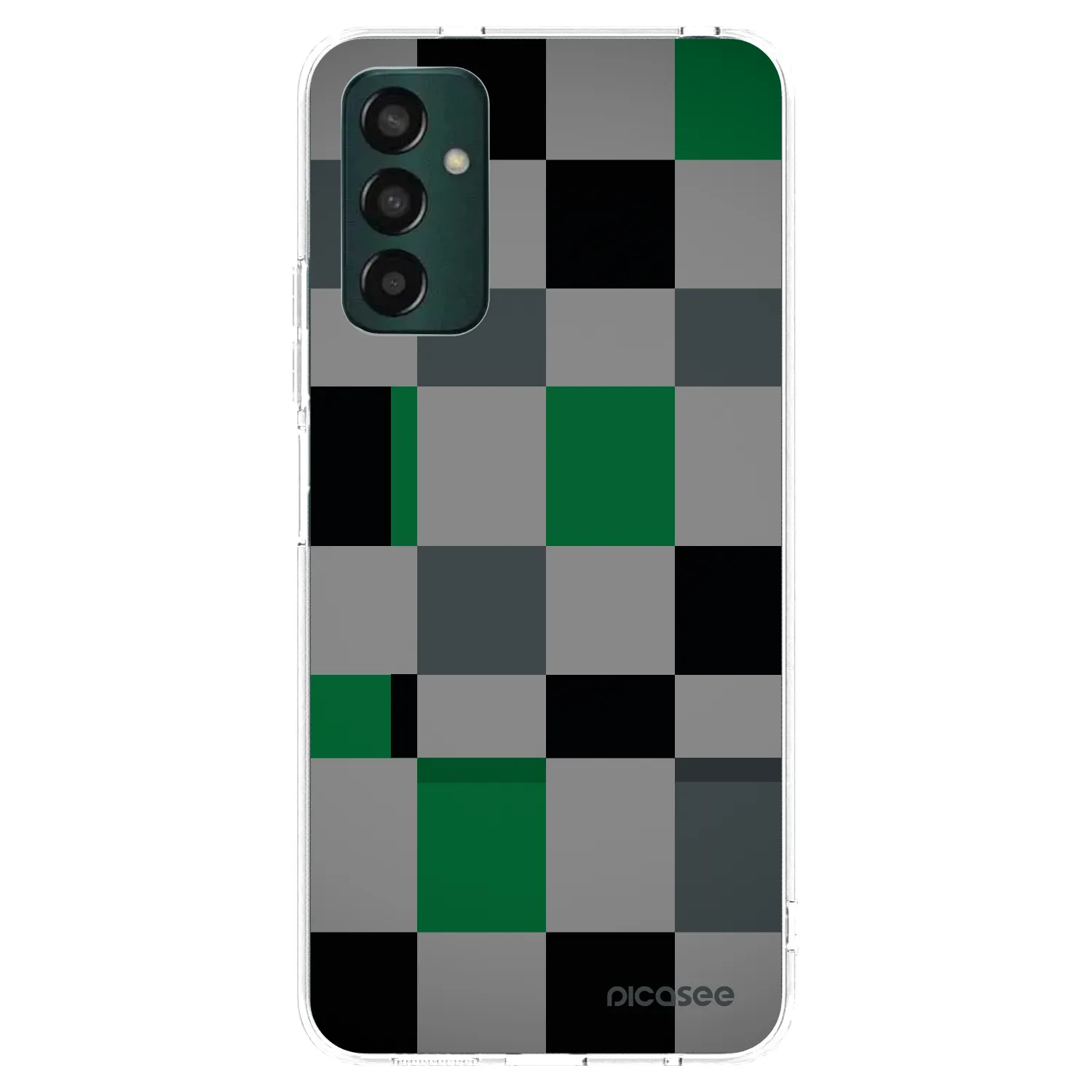 Picasee silikonski prozorni ovitek za Samsung Galaxy M13 M135F - Block Grid