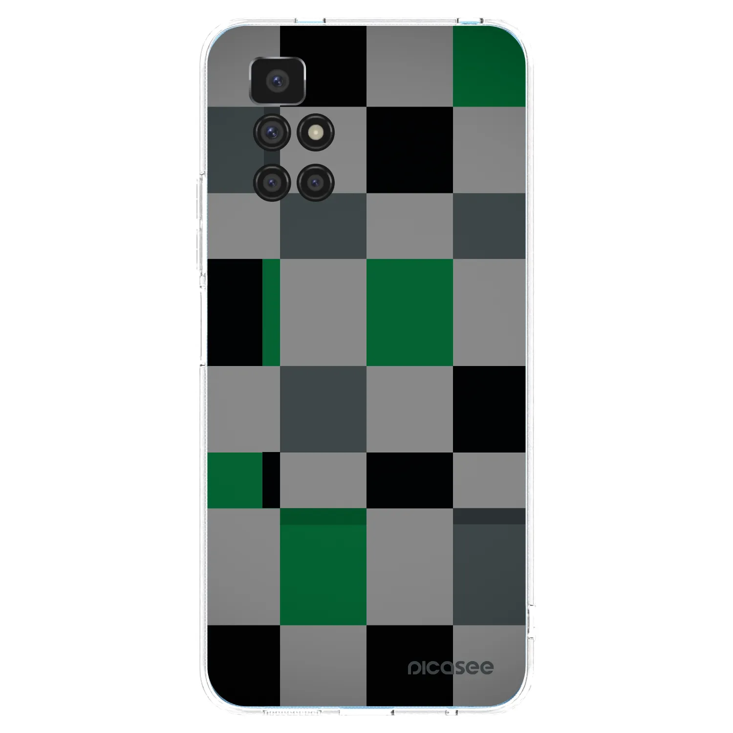 Picasee silikonski prozorni ovitek za Xiaomi Redmi 10 (2022) - Block Grid