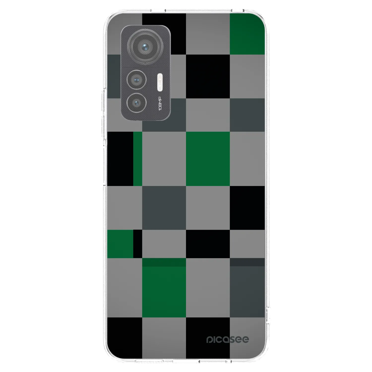 Picasee silikonski prozorni ovitek za Xiaomi 12 Lite - Block Grid