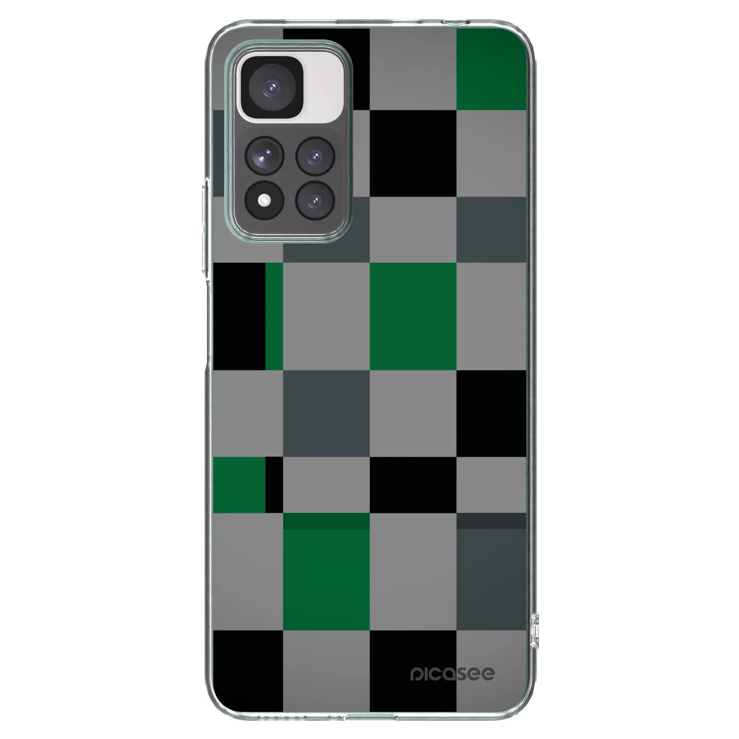 Picasee silikonski prozorni ovitek za Xiaomi Redmi Note 11 Pro+ 5G - Block Grid