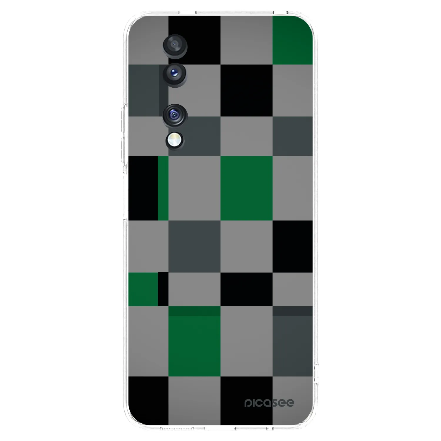 Picasee silikonski prozorni ovitek za Honor 70 - Block Grid