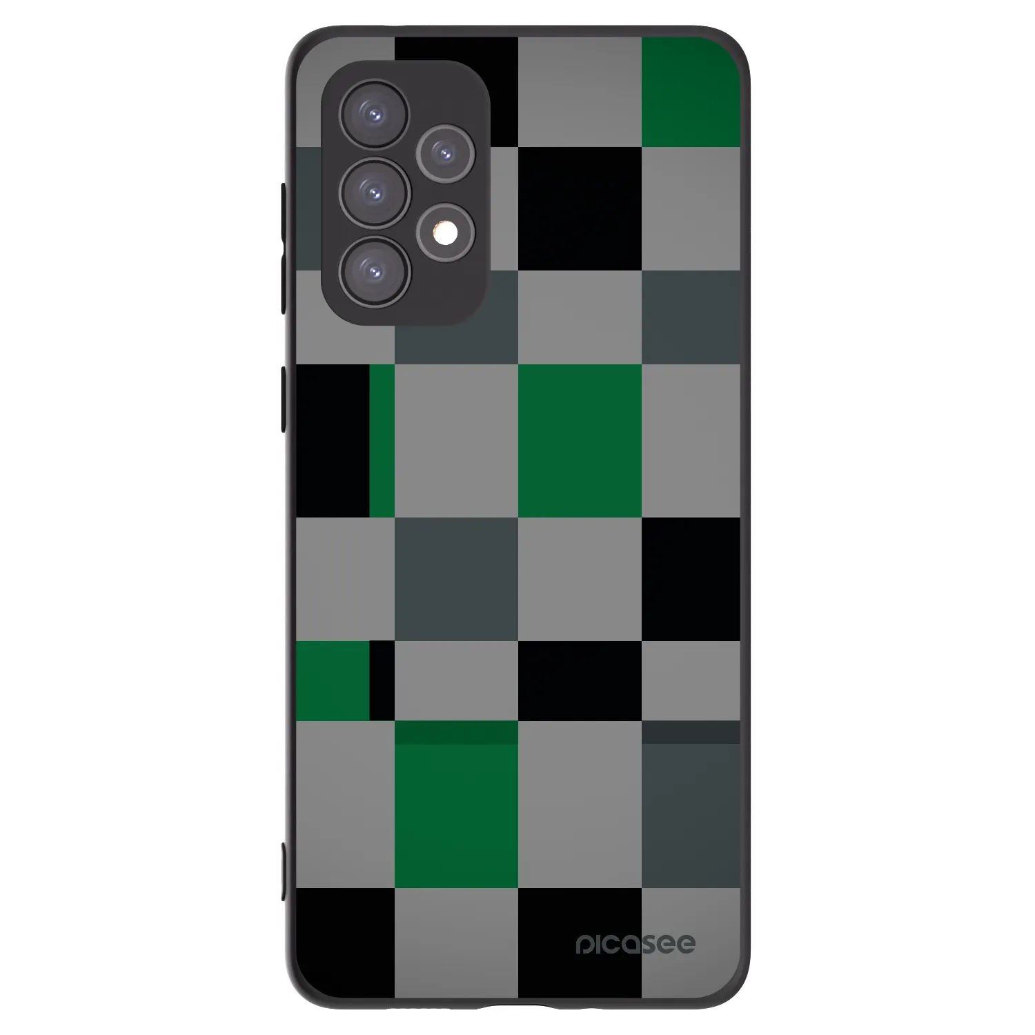 Picasee silikonski črni ovitek za Samsung Galaxy A73 5G - Block Grid