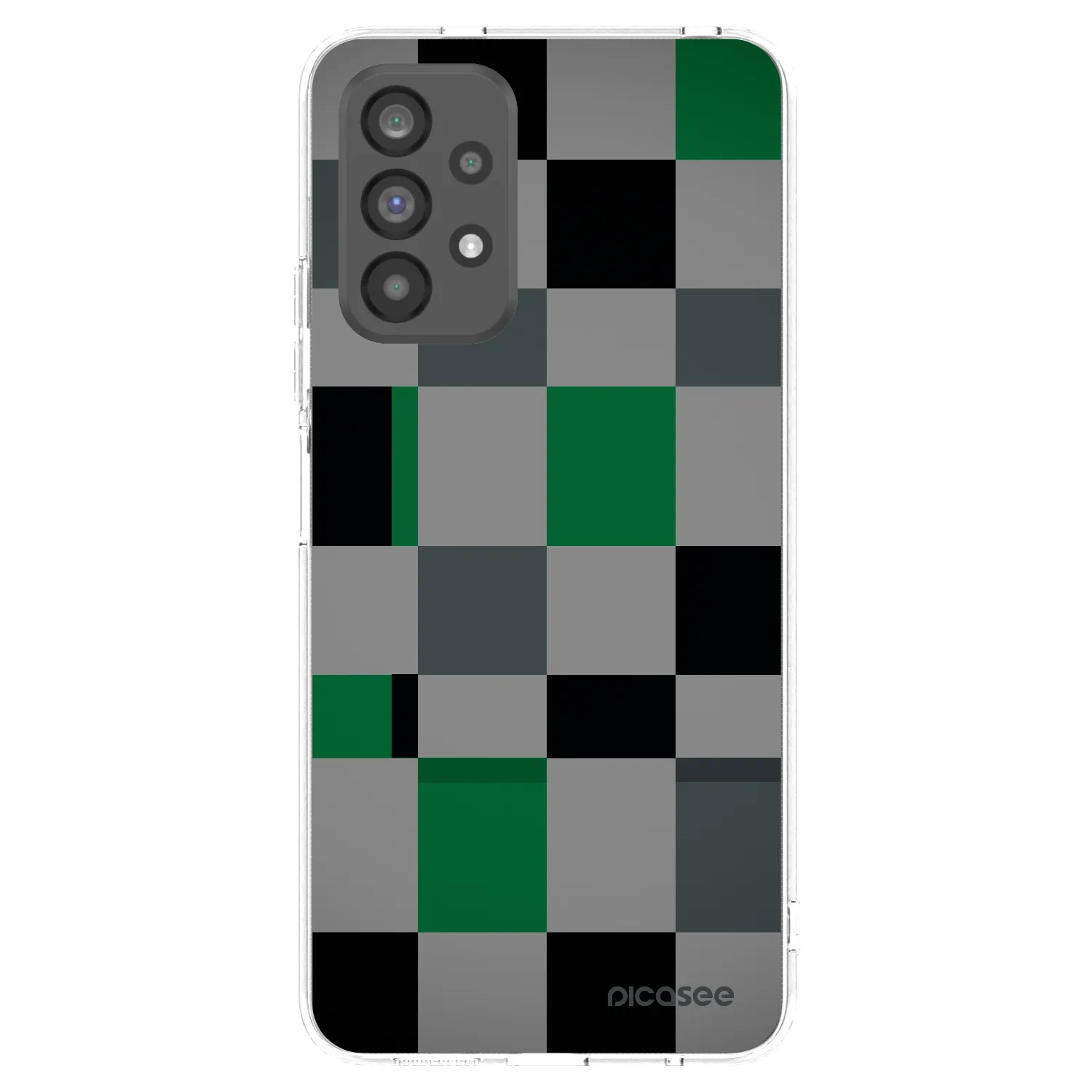 Picasee silikonski prozorni ovitek za Samsung Galaxy A73 5G - Block Grid