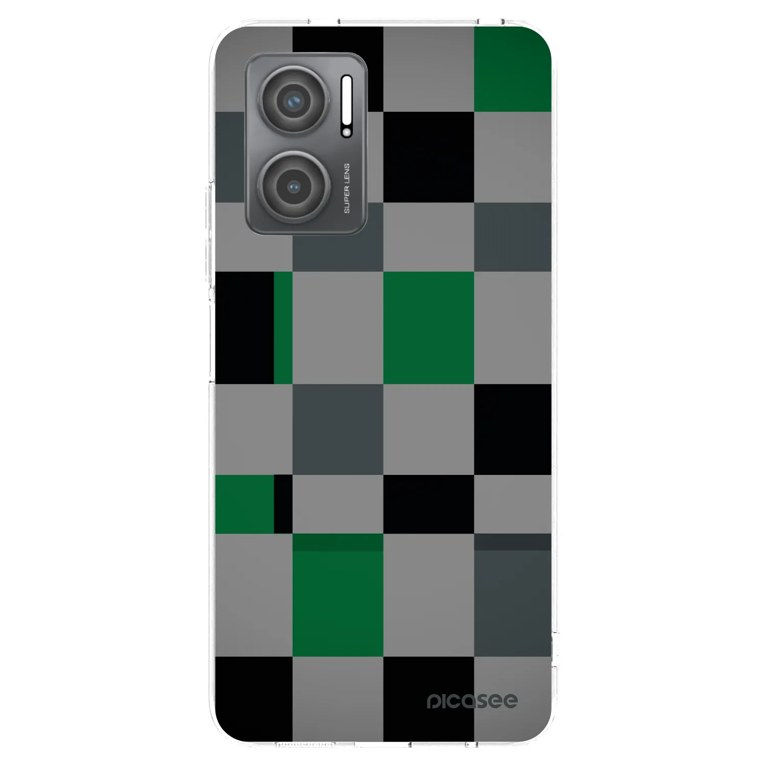Picasee silikonski prozorni ovitek za Xiaomi Redmi 10 5G - Block Grid