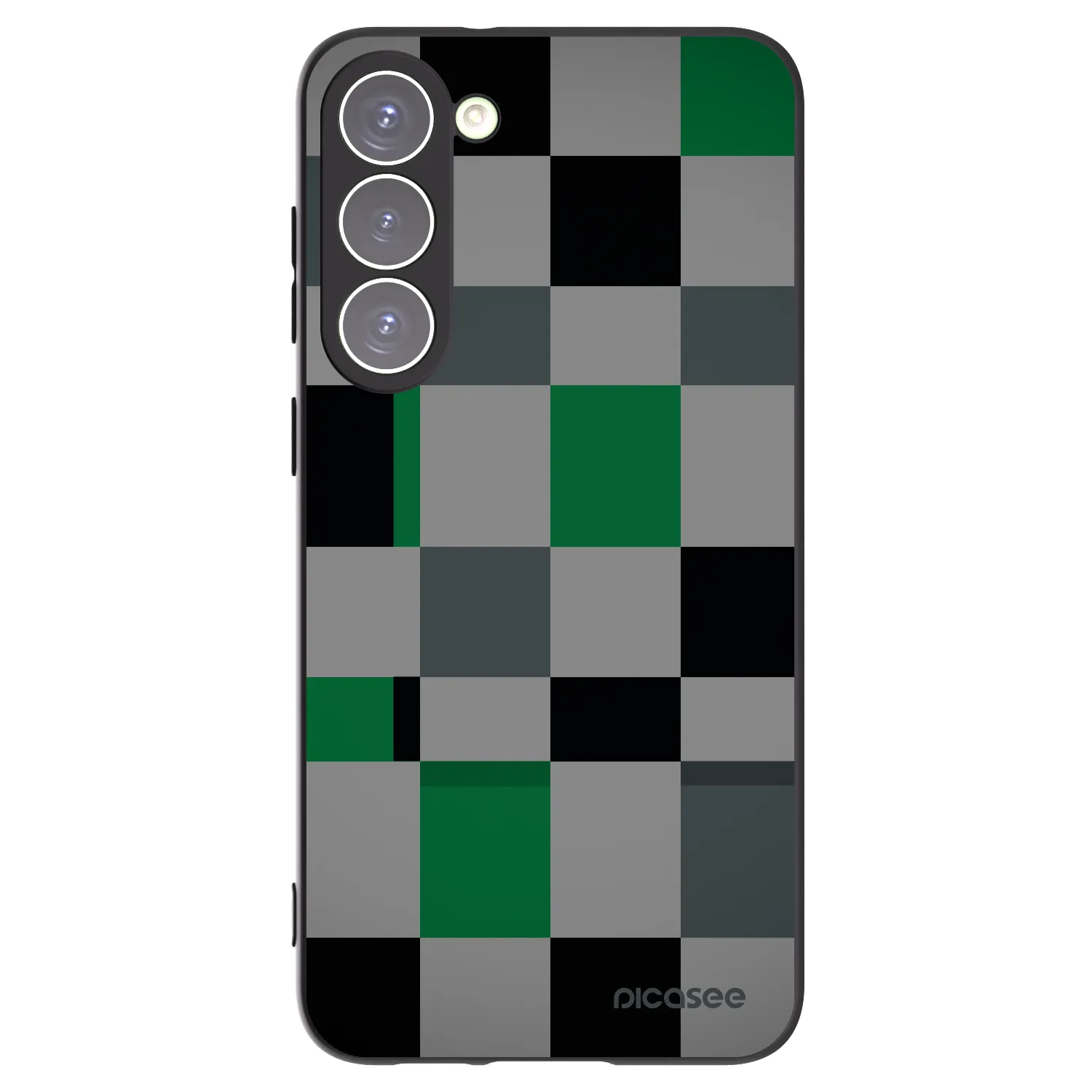 Picasee silikonski črni ovitek za Samsung Galaxy S23+ 5G - Block Grid