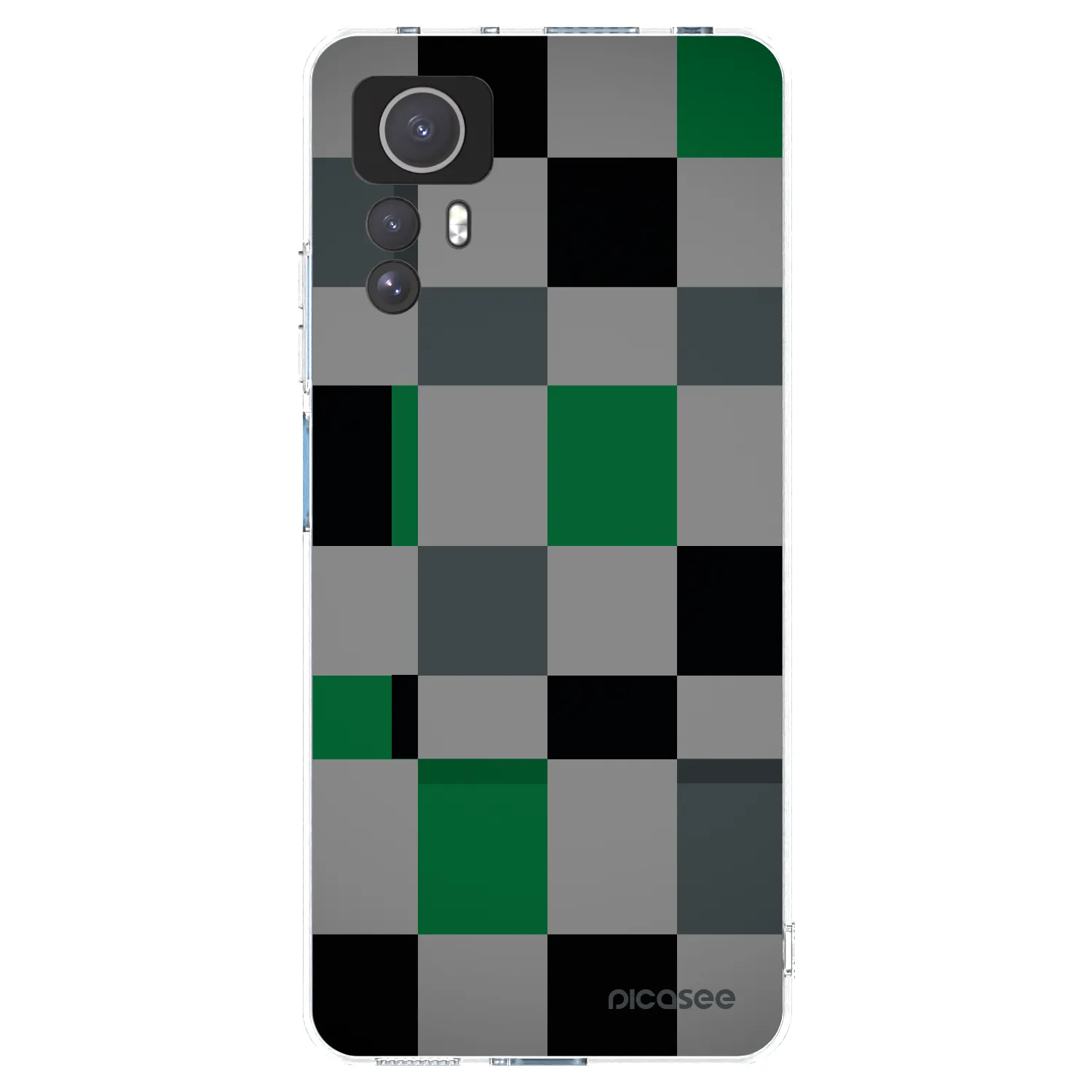 Picasee silikonski prozorni ovitek za Xiaomi Redmi Note 12S - Block Grid