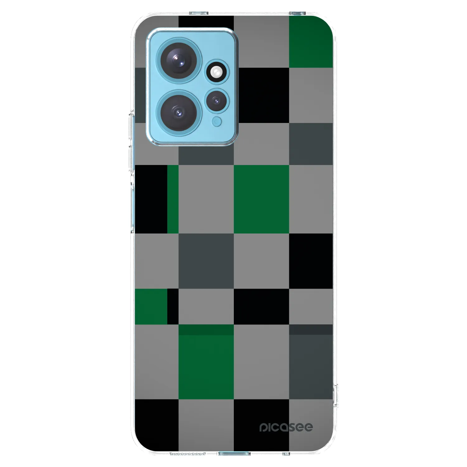 Picasee silikonski prozorni ovitek za Xiaomi Redmi Note 12 4G - Block Grid